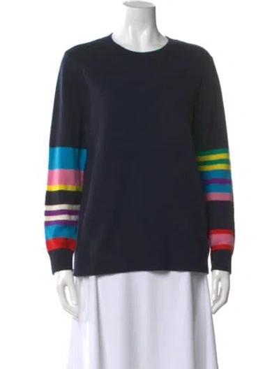 Pre-owned Chinti & Parker Wool Striped Sweater In Blue