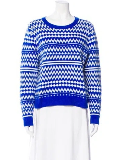 Pre-owned Chinti & Parker Wool Striped Sweater In Blue