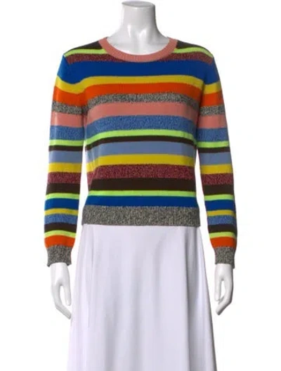Pre-owned Chinti & Parker Wool Striped Sweater In Blue
