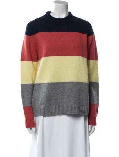 Pre-owned Chinti & Parker Wool Striped Sweater In Gray