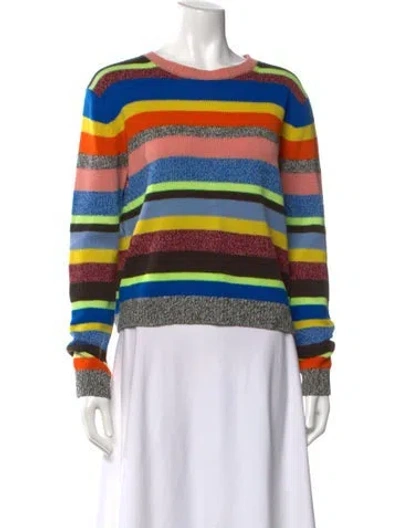 Pre-owned Chinti & Parker Wool Striped Sweater In Pink
