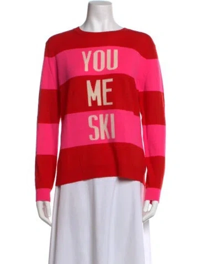 Pre-owned Chinti & Parker Wool Striped Sweater In Red