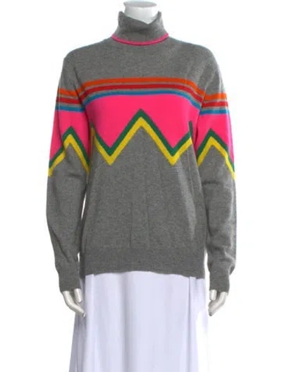 Pre-owned Chinti & Parker Wool Striped Sweater W/ Tags In Gray