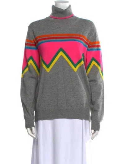 Pre-owned Chinti & Parker Wool Striped Sweater W/ Tags In Gray