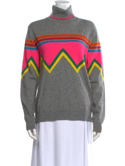 Pre-owned Chinti & Parker Wool Striped Sweater W/ Tags In Gray