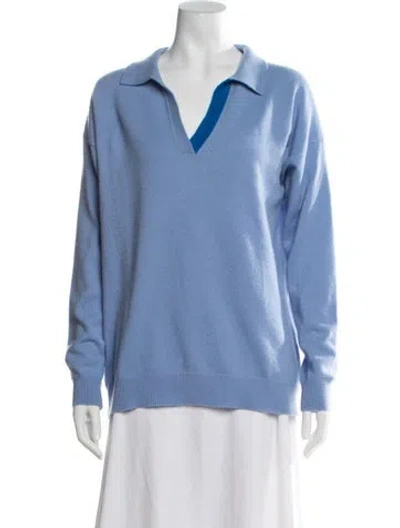 Pre-owned Chinti & Parker Wool V-neck Sweater In Blue