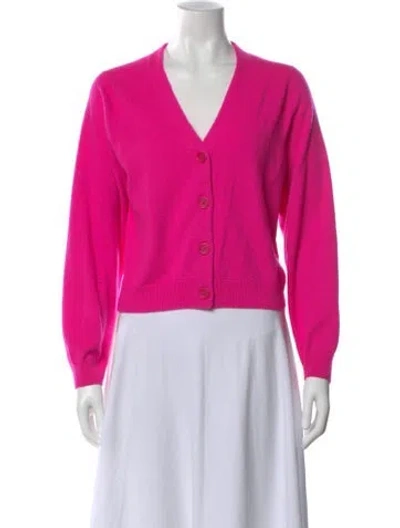 Pre-owned Chinti & Parker Wool V-neck Sweater In Pink