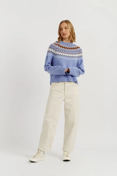 Chinti & Parker Wool-cashmere Fair Isle Sweater In Blue