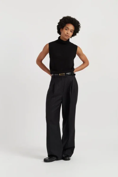 Chinti & Parker Wool-cashmere High-neck Tank In Black