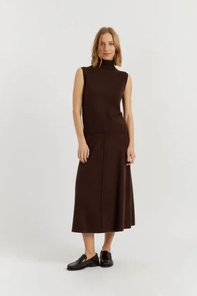 Chinti & Parker Wool-cashmere High-neck Tank In Black