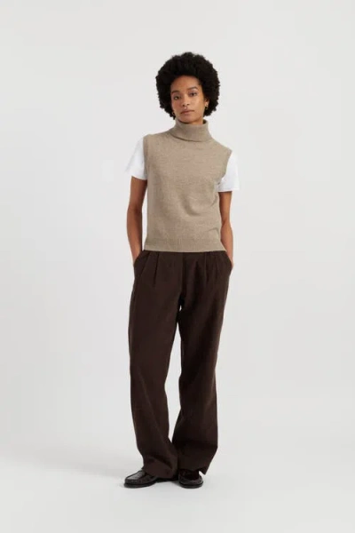 Chinti & Parker Wool-cashmere High-neck Tank In Brown