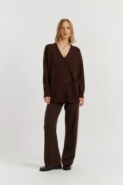 Chinti & Parker Wool-cashmere Long Cardigan In Brown