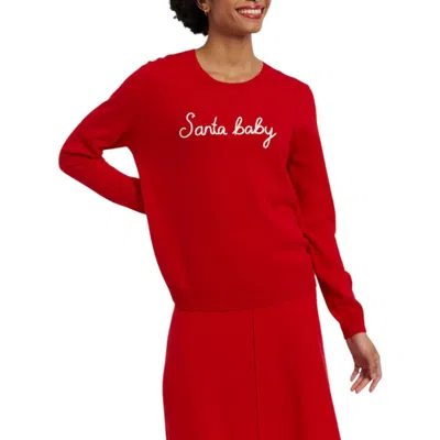 Chinti & Parker Wool-cashmere Santa Baby Sweater In Red