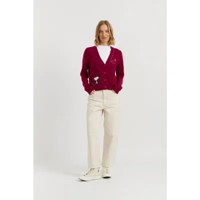 Chinti & Parker Wool-cashmere Snoopy Pocket Cardigan In Brown