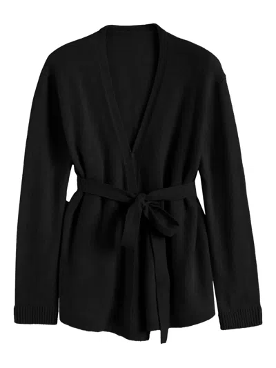 Chinti & Parker Wrap-style Cardigan In Black