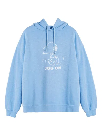 Chinti & Parker X Peanuts Snoopy Graphic Hoodie In Blue