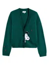Chinti & Parker X Peanuts Snoopy-motif Cardigan In Green