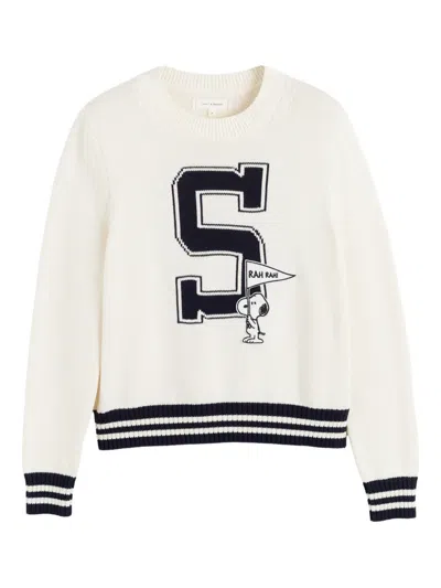 Chinti & Parker X Peanuts Snoopy Varsity Sweater In Neutral