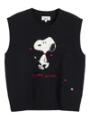 Chinti & Parker X Snoopy 75th Anniversary Vest In Black