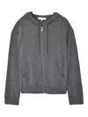 Chinti & Parker Zip-front Cashmere Hoodie In Gray