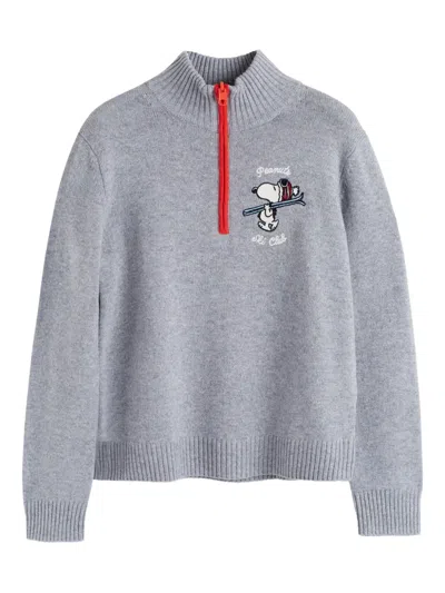 Chinti & Parker Zip Ski Sweater In Gray