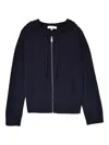 Chinti & Parker Zip-up Cashmere Hoodie In Blue