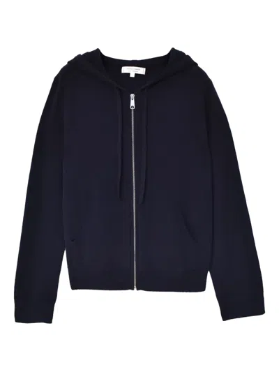 Chinti & Parker Zip-up Cashmere Hoodie In Blue