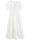 Chinti & Parker Broderie-anglaise Midi Dress In White
