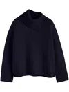 Chinti & Parker Wool-cashmere Relaxed Rollneck Sweater In Blue