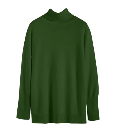 Chinti & Parker Cashmere Rollneck Jumper In Green