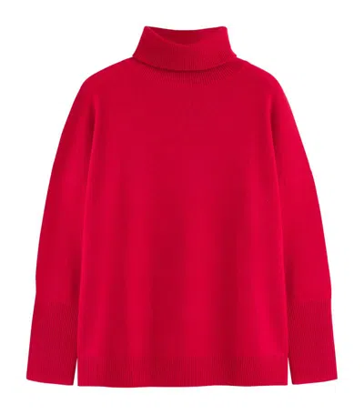 Chinti & Parker Cashmere Rollneck Sweater In Red