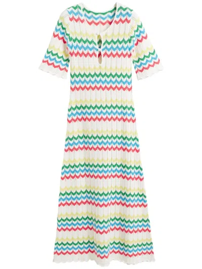 CHINTI & PARKER CHEVRON-KNIT MIDI DRESS