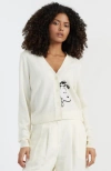 Chinti & Parker Snoopy Cardigan In Cream
