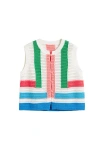 Chinti & Parker Cotton Capri Vest In Cream