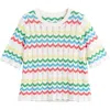 Chinti & Parker Cotton Chevron Stitch T-shirt In Cream