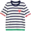 Chinti & Parker Breton T-shirt In Cream-navy