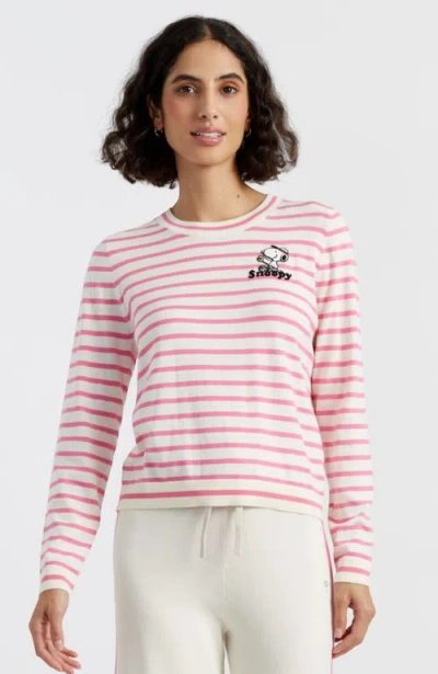 Chinti & Parker Cotton Peanuts Racquet Club Sweater In Pink