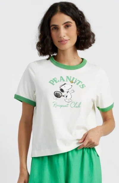 CHINTI & PARKER CHINTI & PARKER COTTON SNOOPY RACQUET CLUB T-SHIRT