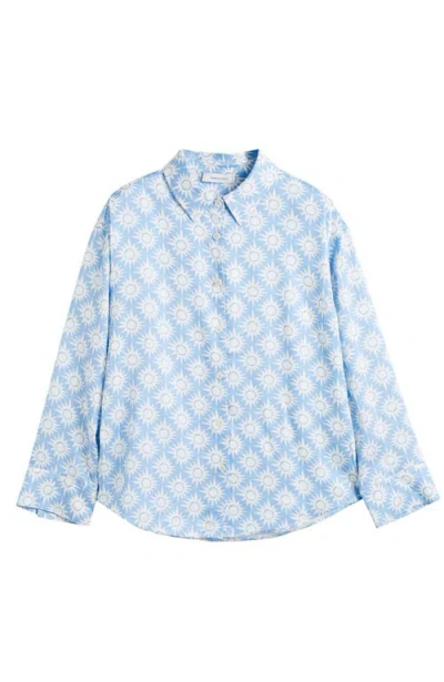 Chinti & Parker Laura Whitmore Paradise Shirt In Sky Blue