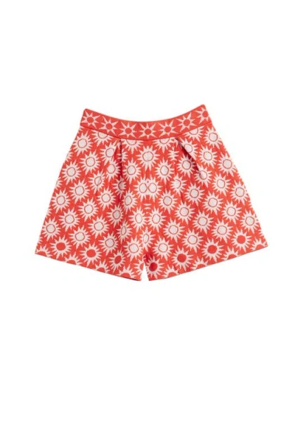 Chinti & Parker Laura Whitmore Sunflower Shorts In Orange