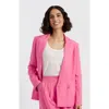 Shop Chinti & Parker Linen Blend Blazer In Camellia Rose
