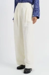Chinti & Parker Linen Blend Wide Leg Trousers In Cream