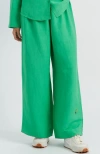 Chinti & Parker Linen-cotton Peanuts Racquet Club Trousers In Green