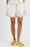 Chinti & Parker Linen-cotton Peanuts Vacation Shorts In Cream