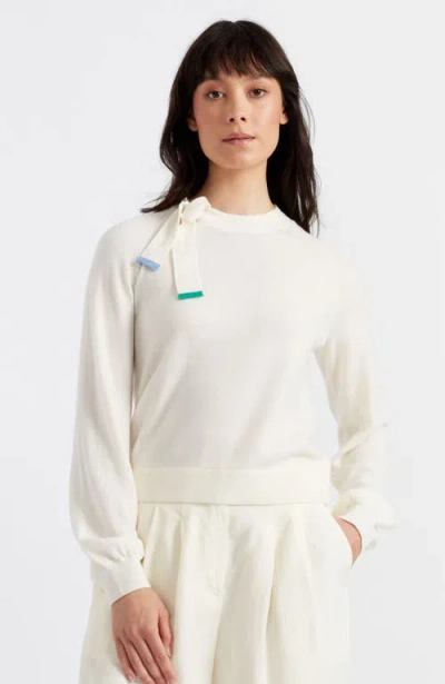 Chinti & Parker Merino Wool Sailors Knot Sweater In Cream
