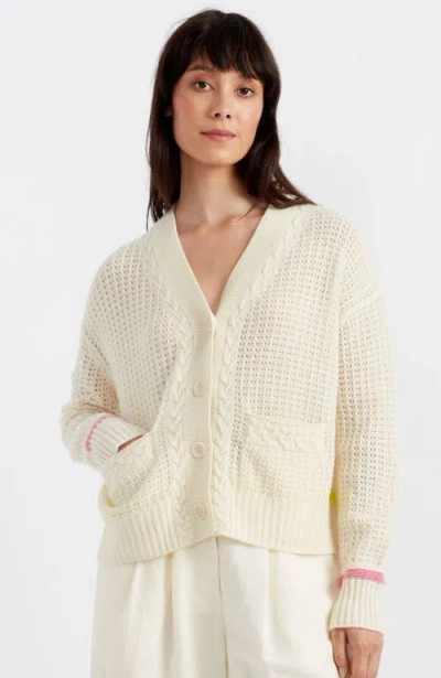 Chinti & Parker Penzance Wool Cashmere Cardigan In Cream/multi