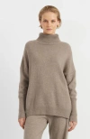 Chinti & Parker Cashmere Rollneck Sweater In Soft Truffle
