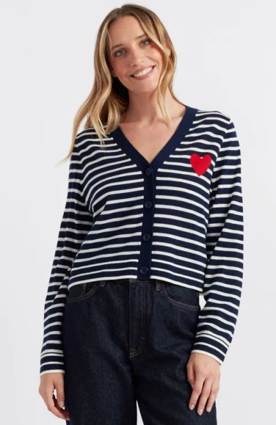CHINTI & PARKER CHINTI & PARKER PURE MERINO HEART BRETON CARDIGAN