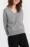 Chinti & Parker Fine-knit Merino Cardigan In Grey
