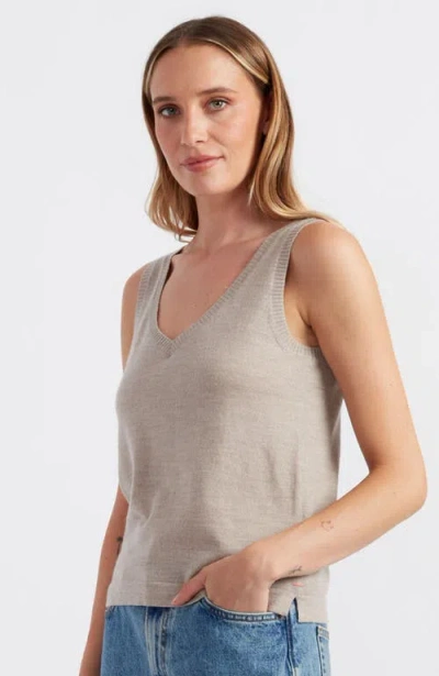 Chinti & Parker Pure Merino Wool Ultra Fine Vest In Smokey Taupe
